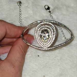Swarovski oval diamond cuff bracelet
